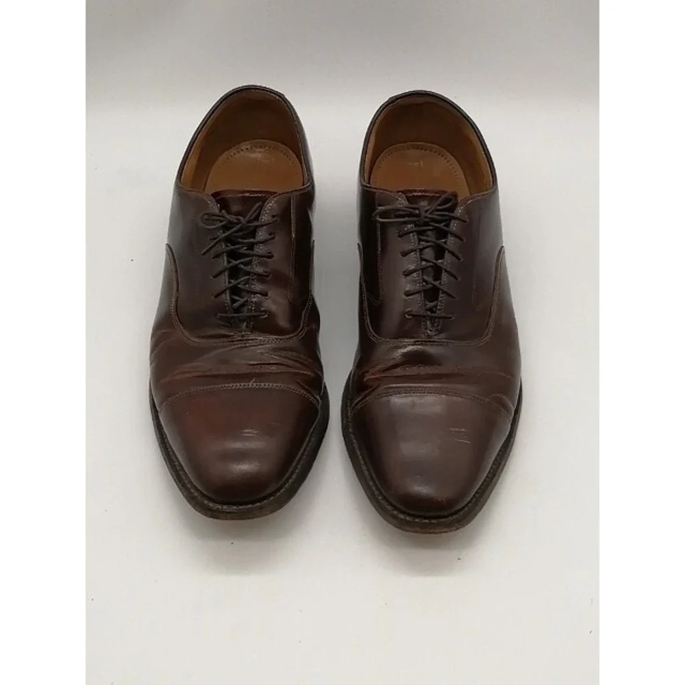 Johnston & Murphy Shoes Oxfords Mens 15463-11 Brown 10.5 Dress Leather Classic